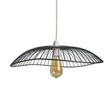 Vella Large Wavy NE Wire Pendant Shade Black - Comet Lighting