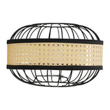 Vimet Black Easy Fit Pendant Shade With Wicker Band - Comet Lighting