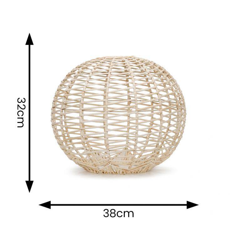 Vine Natural Rattan Sphere Easy Fit Pendant Shade - Comet Lighting