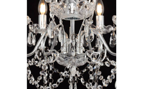 Viscount 5 Way Crystal Ceiling Light - Comet Lighting