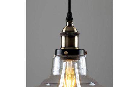 Wallace Steampunk Electric Pendant Glass Shade - Comet Lighting