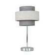 Weaver Dark Grey Herringbone Touch Table Lamp - Comet Lighting