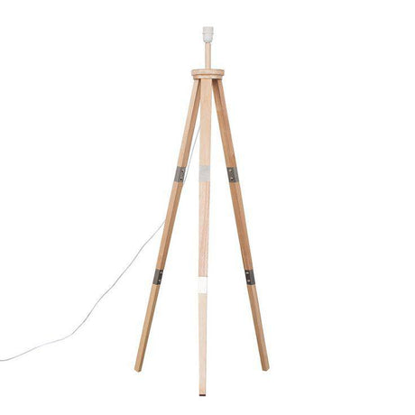 Willow Large Light Wood Tripod Floor Lamp - Comet Lighting