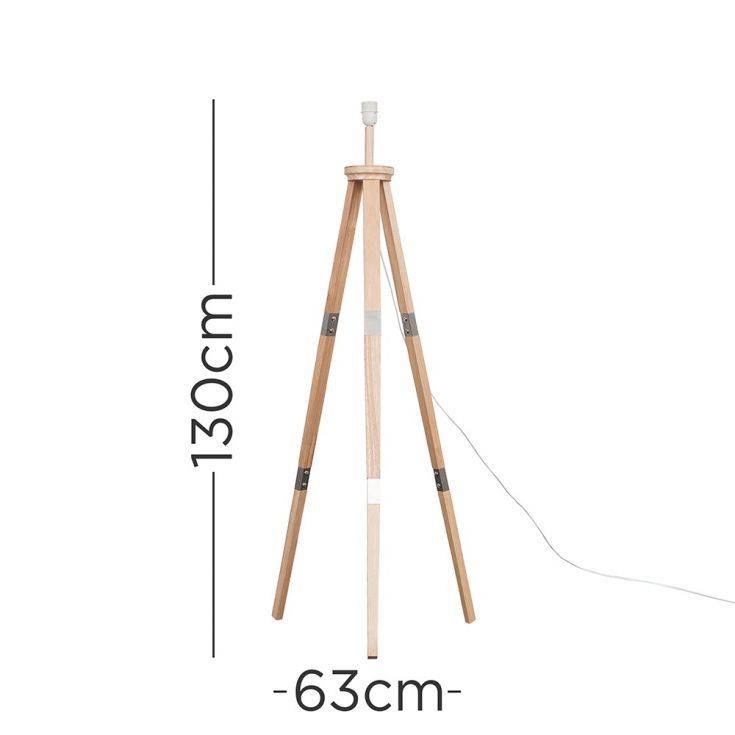 Willow Large Light Wood Tripod Floor Lamp - Comet Lighting