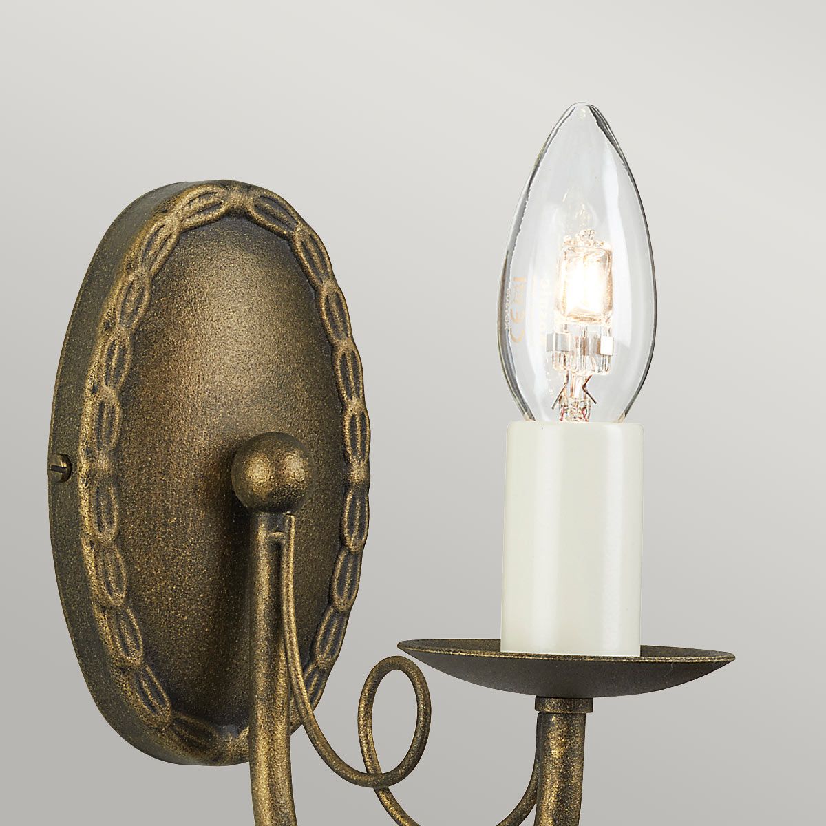 Minster 1 Light Wall Light - Black/Gold - Comet Lighting