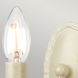 Minster 1 Light Wall Light - Ivory Gold - Comet Lighting