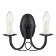 Minster 2 Light Wall Light - Black - Comet Lighting