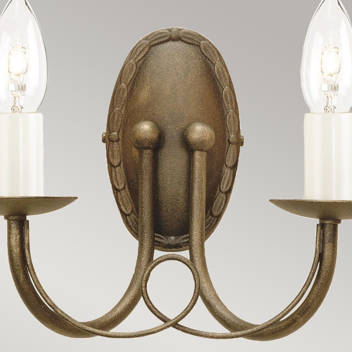 Minster 2 Light Wall Light - Black/Gold - Comet Lighting