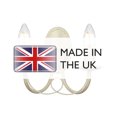 Minster 2 Light Wall Light - Ivory Gold - Comet Lighting