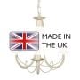 Minster 3 Light Chandelier - Ivory Gold