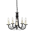 Minster 5 Light Chandelier - Black - Comet Lighting