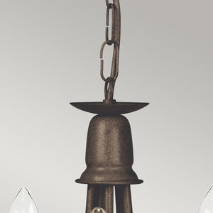 Minster 5 Light Chandelier - Black/Gold - Comet Lighting
