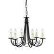 Minster 6-Light Chandelier Black - Comet Lighting