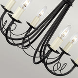 Minster 6-Light Chandelier Black - Comet Lighting