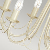 Minster 6-Light Chandelier Ivory Gold - Comet Lighting