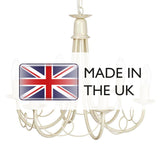 Minster 6-Light Chandelier Ivory Gold - Comet Lighting