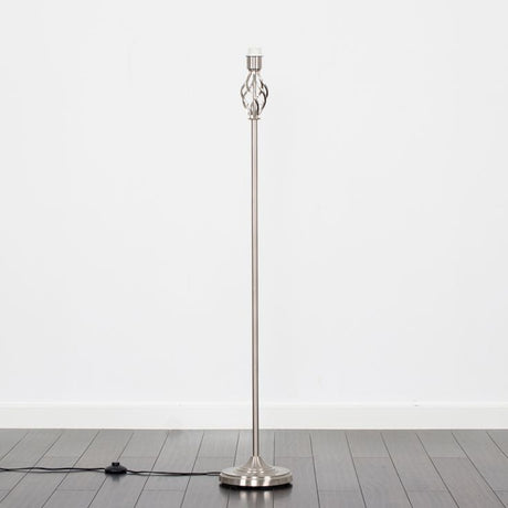 Memphis Twist Traditional Brushed Chrome Floor Lamp