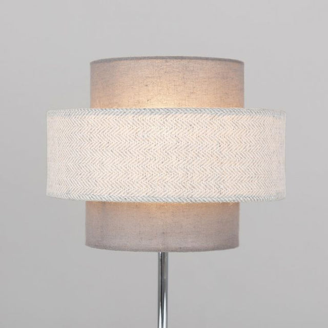 Weaver Dark Grey Herringbone Touch Table Lamp