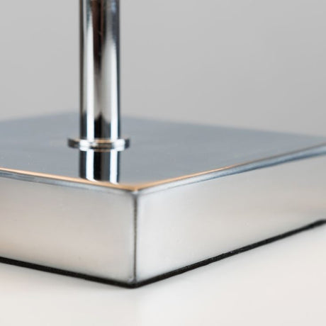 Yuko Square Chrome Touch Table With Cool Grey Shade