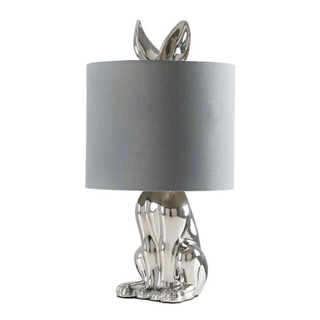 Lepus Chrome Table Lamp With Grey Shade