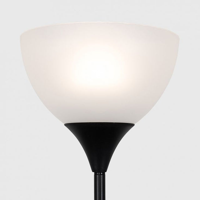 Dalby Black Floor Lamp With White Shade