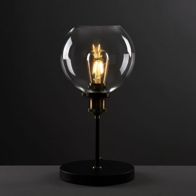 Sheridan Steampunk Table Lamp Clear Glass Shade