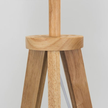 Morrigan Light Wood Tripod Floor Lamp With Shelf