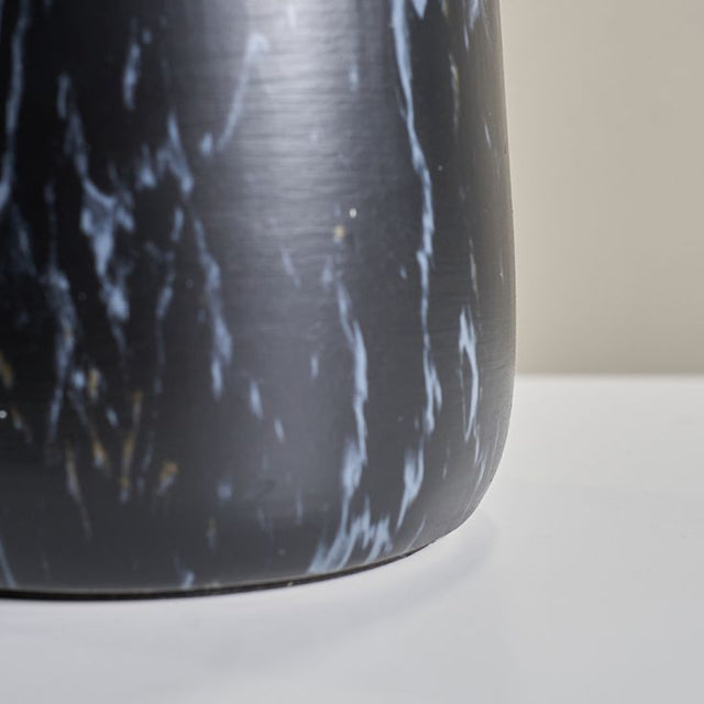 Selma Black Marble Effect Table Lamp With Copper Cap