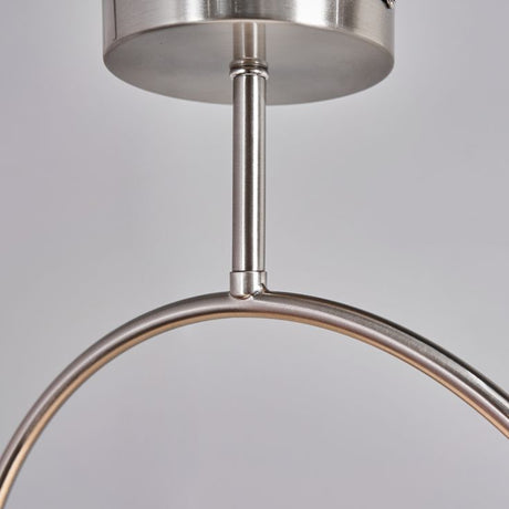 Beauworth Brushed Chrome Ceiling Light Fitting With White Opal Glass Shade