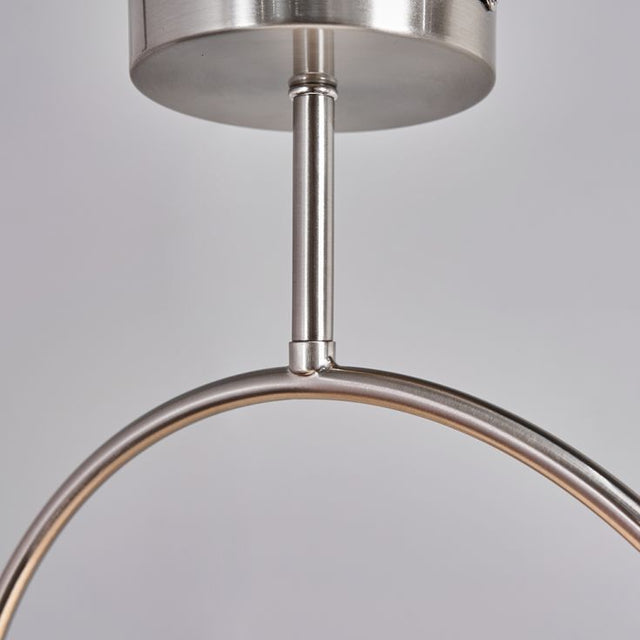 Beauworth Brushed Chrome Ceiling Light Fitting With White Opal Glass Shade