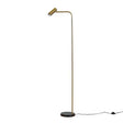 Selbourne Angled Gold Floor Lamp With Black Marble Base