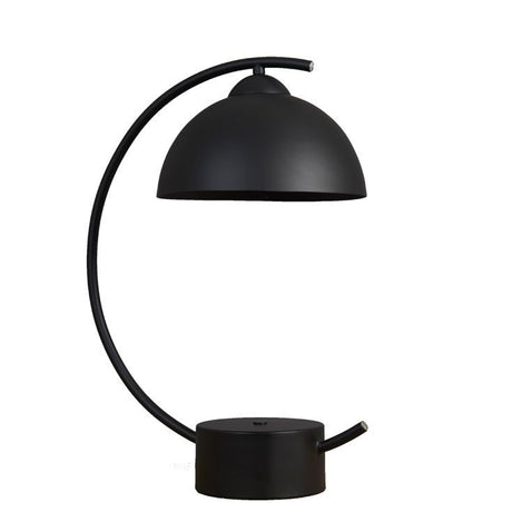 Lua Matt Black Metal E14 Curve Table Lamp