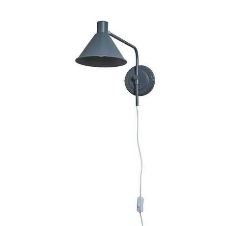 Beckett Dark Grey Plug-in Swing Arm Wall Light
