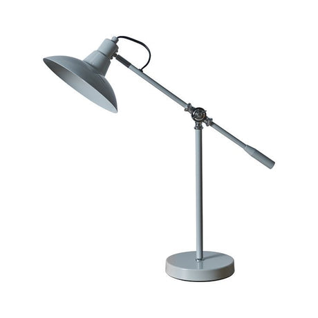 Civic Grey and Chrome Metal Table Lamp
