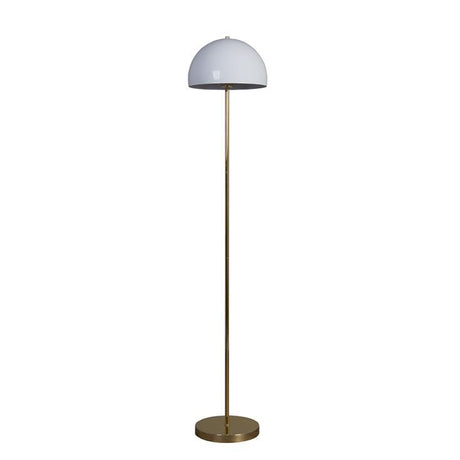 Dargai Gold Floor Lamp With White Metal Dome Shade