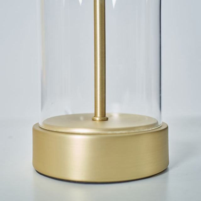 Balan Matt Gold and Clear Tube Table Lamp