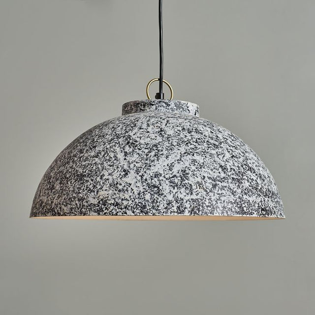 Burrel Grey and White Fractal Textured Pendant Shade