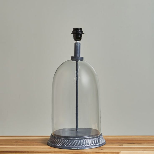 Mauro Grey Base and Clear Glass Table Lamp