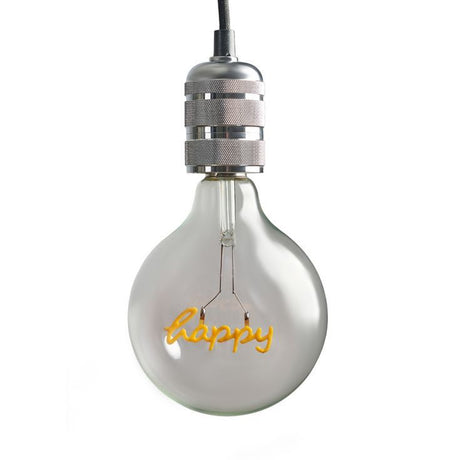 Vintage Worded E27 Happy Globe Bulb