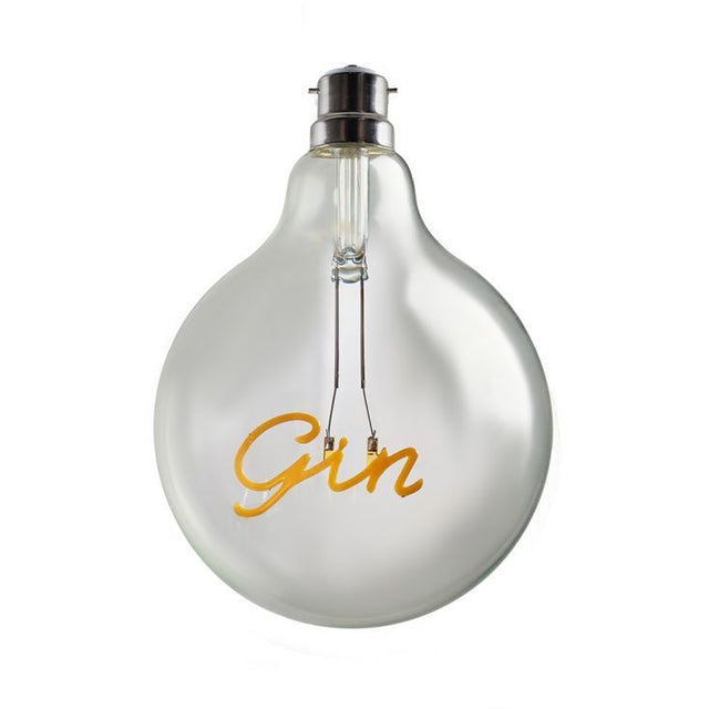 Vintage Worded B22 Gin Globe Bulb