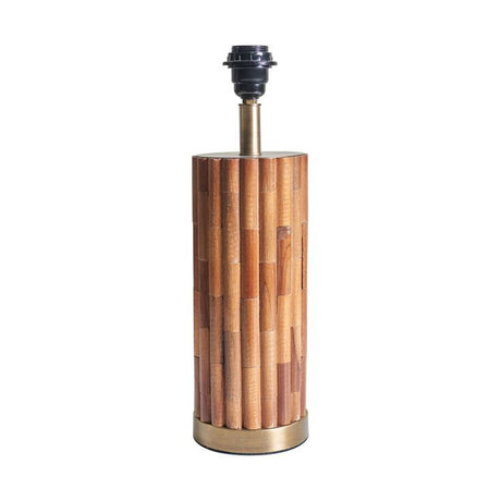Lina Natural Bamboo Table Lamp With Brass Base