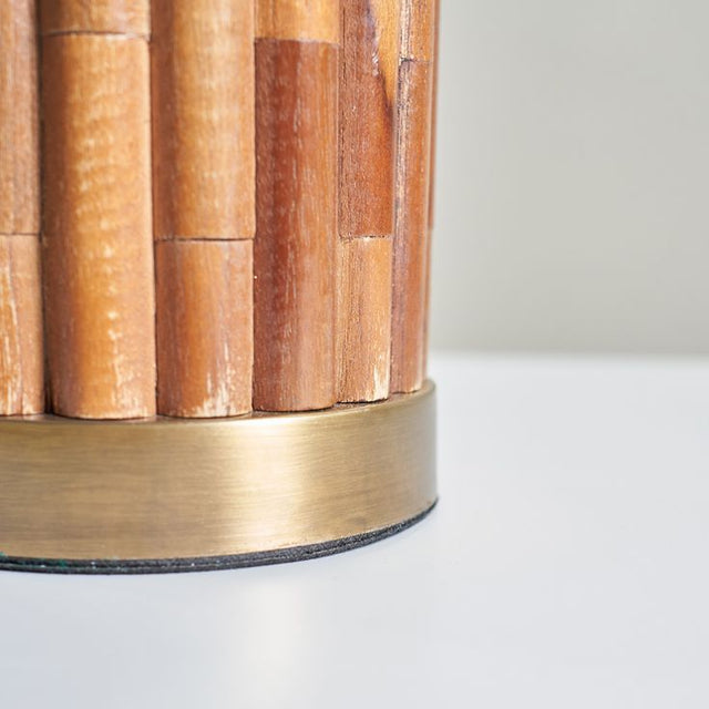 Lina Natural Bamboo Table Lamp With Brass Base