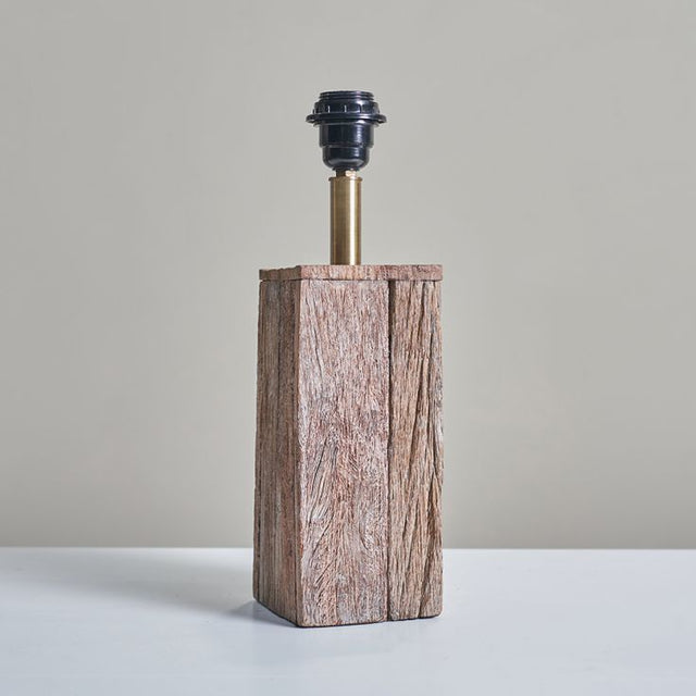 Goden Natural Wood Block Table Lamp