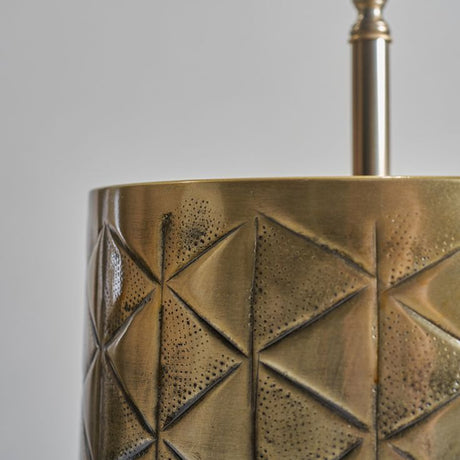 Taussig Gold Diagonal Patterned Table Lamp
