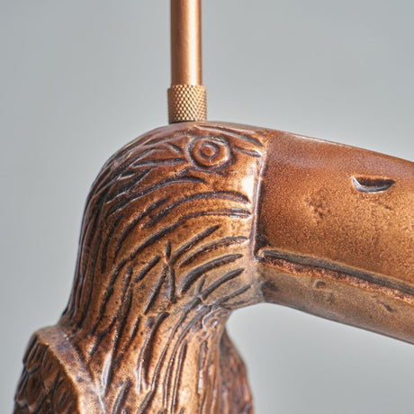 Mavrica Perched Toucan Bronze Metal Table Lamp