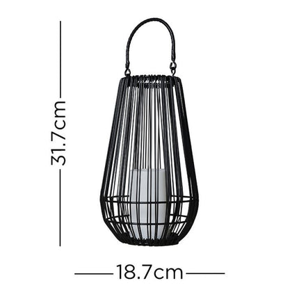 IP44 Vase Shaped Wire Basket With Battery Operated LED Candle
