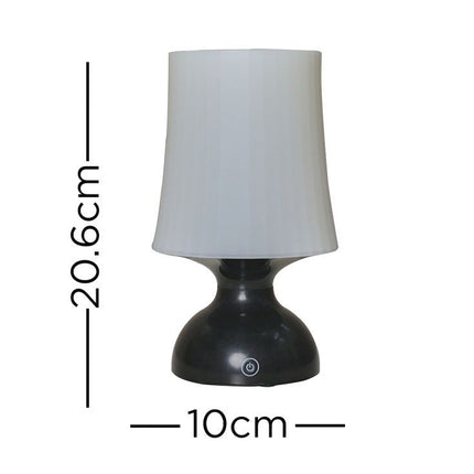 IP44 Colmar Black Battery Operated Touch Table Lamp