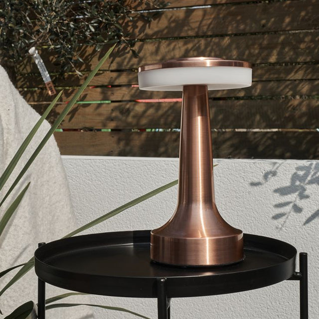 IP44 Talence Copper LED Rechargeable Touch Table Lamp