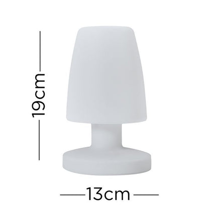 Doji IP44 Rechargeable Colour Changing Mushroom Table Light