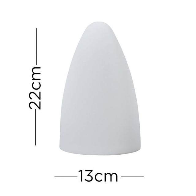 Tenzin IP44 Rechargeable Colour Changing Cone Shaped Table Light